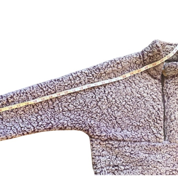 WOMEN’S SUPER SOFT PULL OVER QUARTER ZIP SHERPA SWEATER (SIZE XS) - Picture 3 of 10